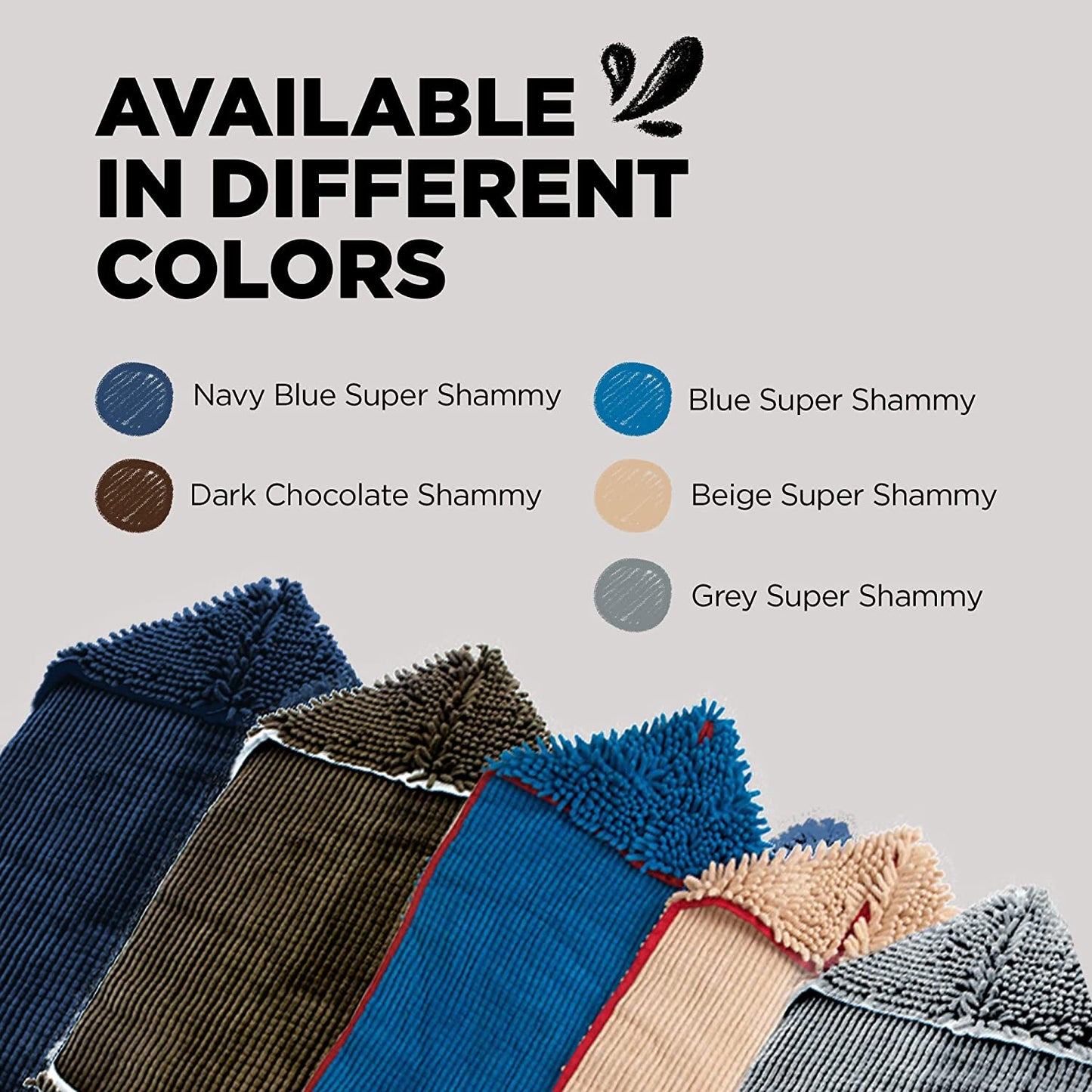 Soggy Doggy Super Shammy Dog Towel - Microfiber Chenille Towel for Drying Dogs and Cleaning Paws - Fast Drying with Hand Pockets for Ease (Gray, 31” X 14”)